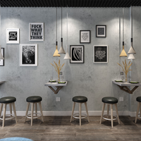 الاسمنت رمادي ملصقات ذاتية اللصق مقاوم للماء الرجعية القديمة مرقش نمط ملصقات الحائط رمادي داكن خلفية غرفة النمط الصناعي - Image 5